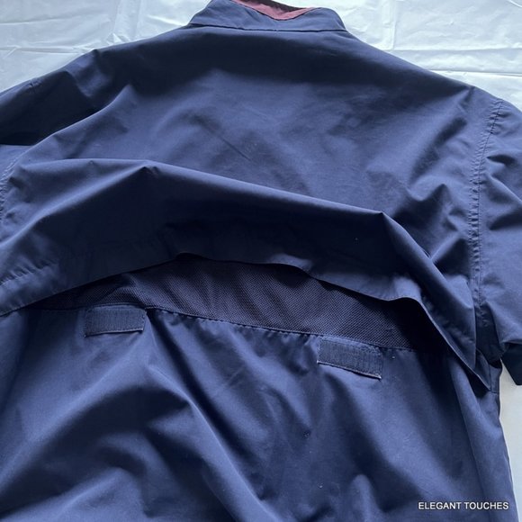 Sun Mountain Windbreaker Jacket Mens M Blue Full Zip Mesh Lined Golf Performance - Picture 6 of 11